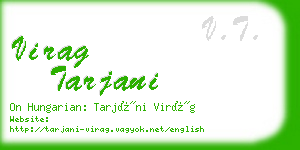 virag tarjani business card